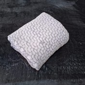 تصویر پتو گلبافت مدل فلورا سایز دو نفره رنگ طوسی 