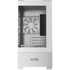 تصویر کیس کامپیوتر گیم دیاس Aura GC9M ARGB Micro Tower سفید Gamdias Aura GC9M ARGB Micro Tower White Computer Case