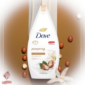 تصویر شامپو بدن داو حاوی شی باتر با رایحه وانیل <br> BODY WASH DOVE SHEA BUTTER AND VANILLA SCENT 