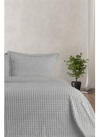 تصویر ست پتوی ۳ تکه مدرن مرینوس - خاکستری روشن برند favora Merinos Modern Line 3 Piece Blanket Set - Light Gray