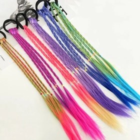 تصویر کش اکستنشن مو بافت رنگی Colored weave hair extensions