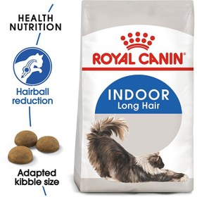 تصویر تغذیه سلامت گربه‌های خانگی با موی بلند ۲ کیلوگرم برند royal canin Feline Health Nutrition Indoor Long Hair 2kg