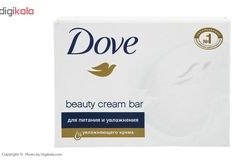 تصویر بسته 2 عددی صابون شیر داو Dove مدل سفید White مقدار 90 گرم ا Dove White Beauty bar Cream Soap 100gr Pak of 2 Dove White Beauty bar Cream Soap 100gr Pak of 2