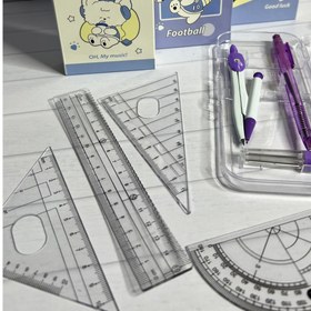 تصویر ست پرگار و خط کش 