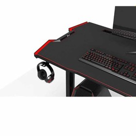 تصویر میز گیمینگ Gaming Desk GamerTek V-Desk RGB Porodo PDX514-BKO