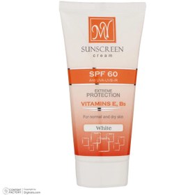 تصویر کرم ضد آفتاب بدون رنگ مای، SPF60، مدل Extreme Protection، مناسب پوست نرمال و خشک حجم 50 میلی لیتر، ضد آب و تعریق، محافظت کننده در برابر اشعه UVA،IRو UVB، بدون رایحه، پیشگیری کننده از چین و چروک، ضدلک و التهاب، آبرسان، با ماندگاری 2 ساعته 