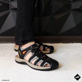 تصویر صندل مردانه هامتو مدل B600 با رویه چرم مصنوعی 