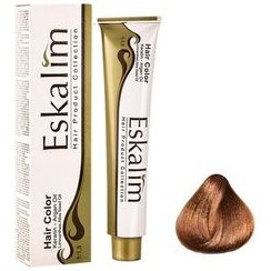 تصویر رنگ مو سری بلوند اسکالیم 7.42-بلوند فندوقی متوسط Eskalim Hair Color Blonde Series 100ml