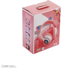 تصویر هدفون بلوتوثی گربه ای مدل D28 WIRELESS HEADSET D28