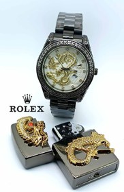 تصویر ست فندک و ساعت اژدها ROLEX DRAGON SET 6 