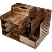 تصویر کازیه اداری چوبی دارای جای دستمال کاغذی بسیار جادار - خرید از تولید کننده 