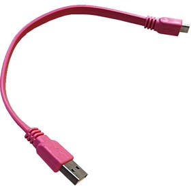 تصویر کابل تبدیل USB به MicroUSB مدل پاوربانکی به طول 25 سانتی متر 