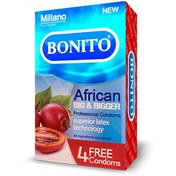 تصویر کاندوم بزرگ کننده بونیتو 6 عددی مدل Bonito African 