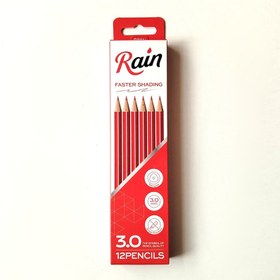 تصویر مداد قرمز راین Rain R-607 تعداد 6 عددی 