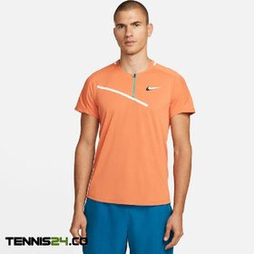 تصویر تی شرت تنیس مردانه نایک NikeCourt Slam Polo Neck- نارنجی 