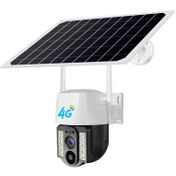 تصویر دوربین مینی اسپید دام چرخشی خورشیدی سیمکارتی وای فای V380 Pro 