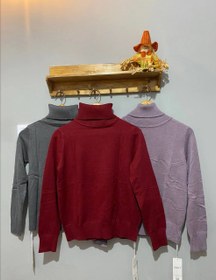 تصویر ژاکت یقه اسکی زنانه بافت ترک 