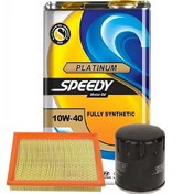 تصویر روغن موتور اسپیدی SM 10W40 حجم ۴ لیتر همراه فیلتر روغن و فیلتر هوا 