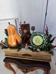 تصویر حکاکی هندوانه و کدو 