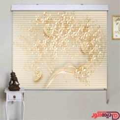 تصویر پرده زبرا دابل شید تصویری درخت شکوفه کد AZD-49 