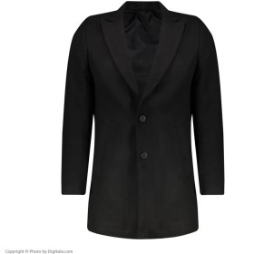 تصویر پالتو مردانه فوتر درجه یک مشکی با دوخت صنعتی و سایزبندی کامل مدل PA80 - پالتوی فوتر مشکی یقه بلیزر مردانه با دوخت صنعتی دقیق، مناسب آقایان خوش‌پوش در روزهای سرد