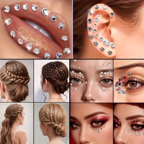 تصویر نگین و مراورید چسبی صورت و بدن و ناخن همه کاره کد HD239 