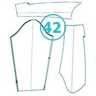 تصویر الگوی آستین تک سایز 42 