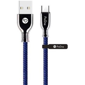 تصویر کابل تایپ سی ProOne PCC230C 2.1A 1m ProOne PCC230C 2.1A 1m Type-C Charging Data Cable