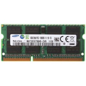 تصویر رم لپ تاپ DDR3 تک کاناله 1333 مگاهرتز CL19 سامسونگ مدل ch9 ظرفیت 8 گیگابایت 