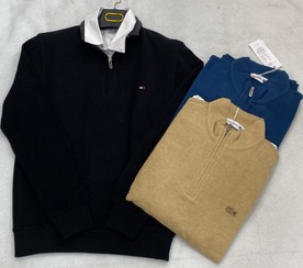 تصویر پلیور مردانه سلانیک ترک مدل نیم‌زیپ برند Gewer - آبی نیلی / 2XL GEVER