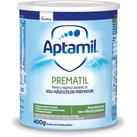 تصویر شیر پرماتیل مخصوص کودکان با رشد پایین و نارس Aptamil prematil (PDF) nutricia 400g 