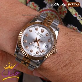 تصویر ساعت رولکس دیجاست نقره ای رزگلد | 4043/8 rolex 