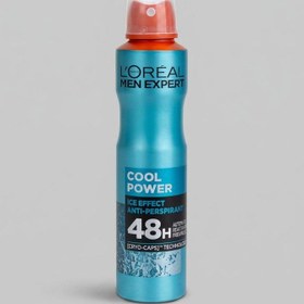 تصویر اسپری دئودورانت کول پاور لورآل L’Oréal آبی L’Oréal Men Expert Cool Power Spray Deodorant