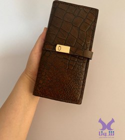 تصویر کیف پول چرمی طرحی 