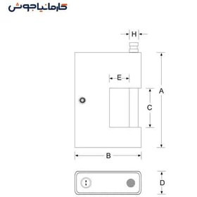 تصویر قفل کتابی پارس روکش دار کامپیوتری 900SP Kjb-0251