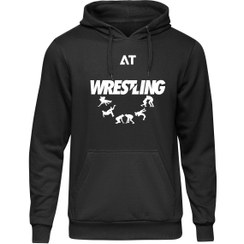 تصویر هودی مشکی دورس داخل کرک طرح کشتی کد HB106 BLACK Duras hoodie inside the crack WRESTLING CODE HB106