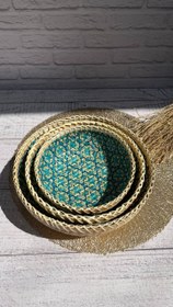 تصویر سبد حصیری گرد پلاریس وارداتی 