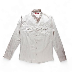 تصویر پیراهن کتان مجلسی مردانه اصل ترک برند Pachoz (سایز Mتا XL) - شیری / سایز M 