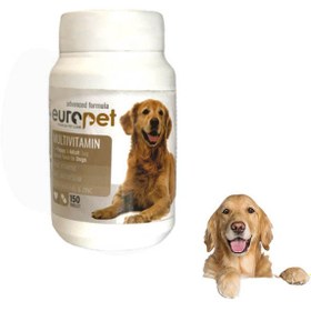 تصویر قرص مولتی ویتامین روزانه مخصوص سگ یوروپت 150 عددی ا Europet Multivitamin 150tablet Europet Multivitamin 150tablet