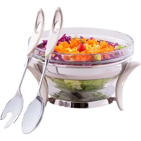 تصویر سوفله سالاد خوری تک استیل مدل لوپ (استیل) ا TakSteel Salad Bowl Loop Model Soufle - Steel TakSteel Salad Bowl Loop Model Soufle - Steel
