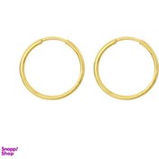 تصویر گوشواره طلا 18 عیار زنانه کاپانی مدل حلقه ای کد KE013 