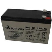 تصویر باتری یو پی اس 12 ولت 7 آمپر ساعت یورونت مدل NP7-12 بسته 10 عددی 