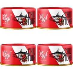 تصویر کنسرو ماهی تون فلفلی در روغن گیاهی 180 گرم اورگانا 4 عددی 