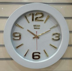 تصویر ساعت دیواری سیکو وود تک موتوره - سفید 