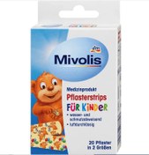 تصویر چسب زخم کودک ۲۰ عددی, Mivolis Pflasterstrips für Kinder, 20 St 