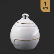 تصویر قندان چینی مقصود طرح رویال دو خط طلا 