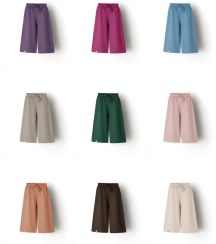 تصویر شلوار بگ (مشکی ) دخترانه جنس دورس دونخ پنیه برند آکو aku aku