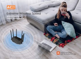 تصویر روتر دوبانده بی سیم تندا AC Tenda AC2100 Dualband Wi-Fi AC21 Router