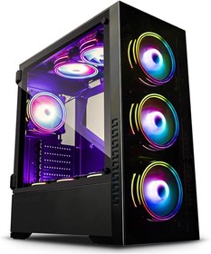 تصویر GOLDEN FIELD Z21 PC Case Case Gaming Computer Case EATX / ATX / MATX / ITX Mid Tower Case Tempered Glass Ship Panel side side GOLDEN FIELD Z21 PC Case Gaming Computer Case EATX / ATX / MATX / ITX Mid Tower Case Tempered Glass Openable Side Panel