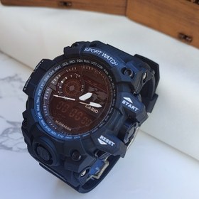 تصویر ساعت دیجیتال عقربه ای کاسیو جی شاک - همراه جعبه چوبی ساعتی 